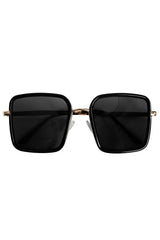 dark tinted UV-protected oversized square sunglasses