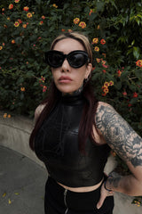 exaggerated dramatic large round sunglasses 