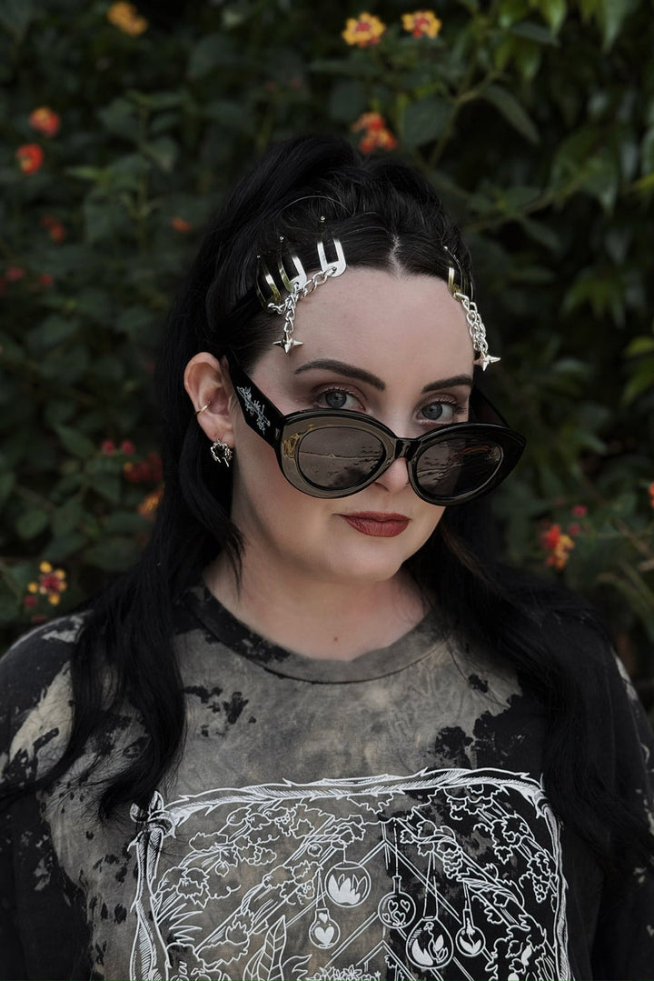 rockabilly large round sunglasses 