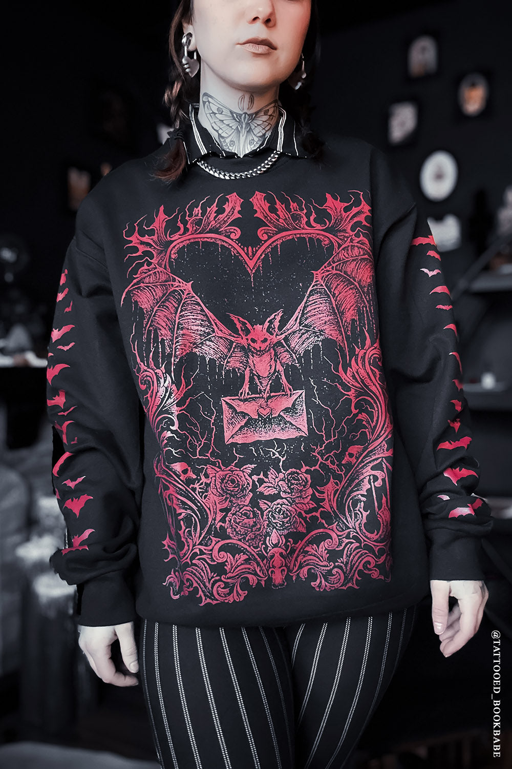 gothic bat sleeve gothic sweatshirt