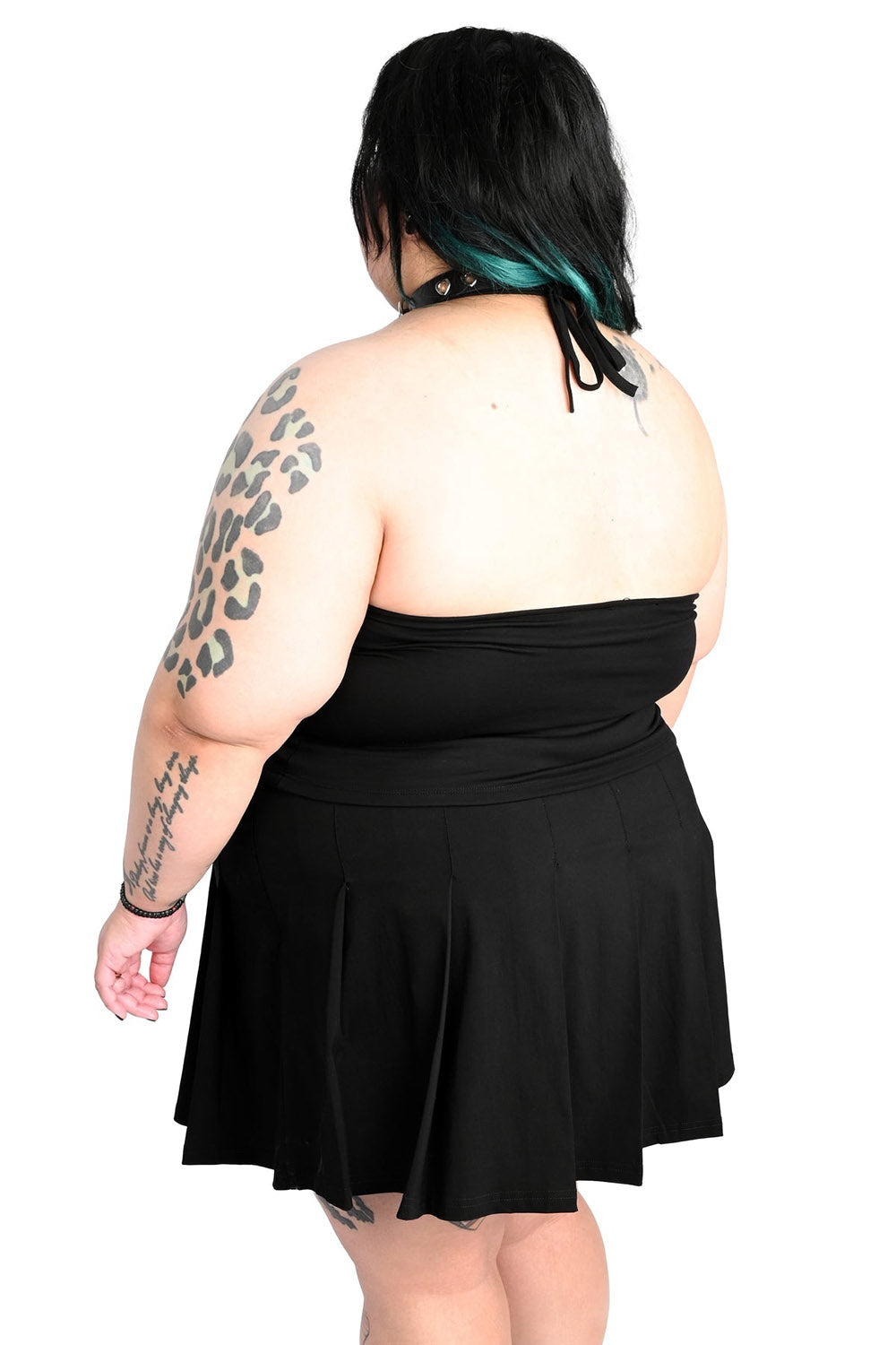 foxblood black halter top