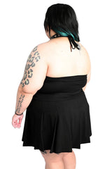 foxblood black halter top