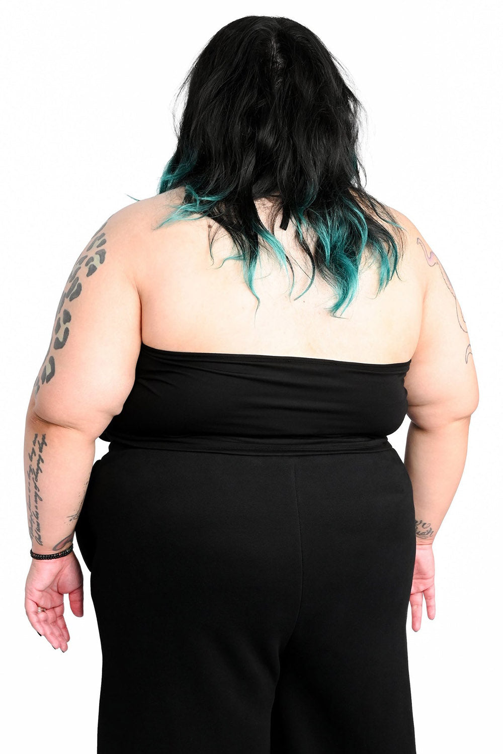 womens plus size black halter top by foxblood