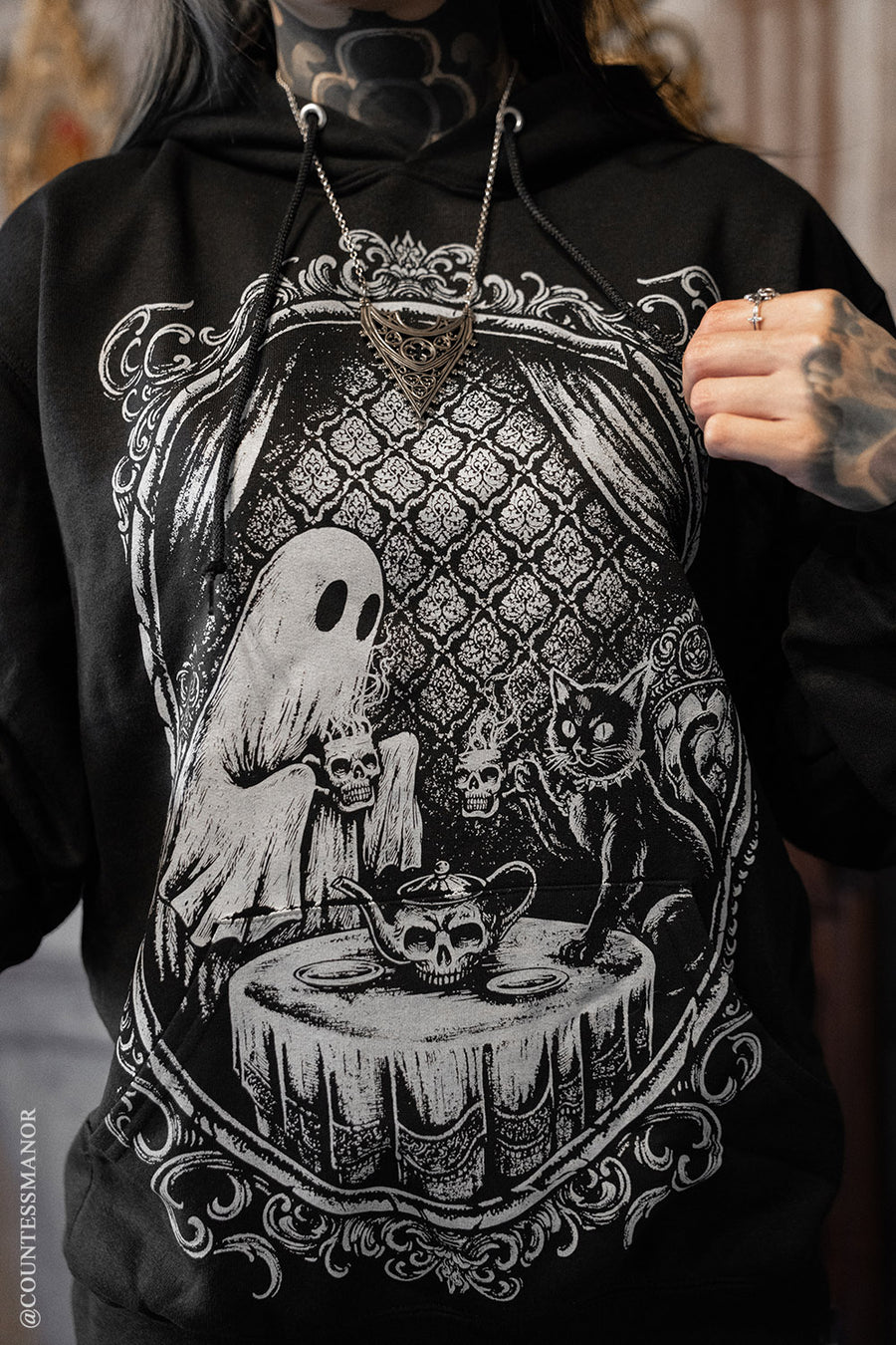 ghost and tea lover hoodie jacket 