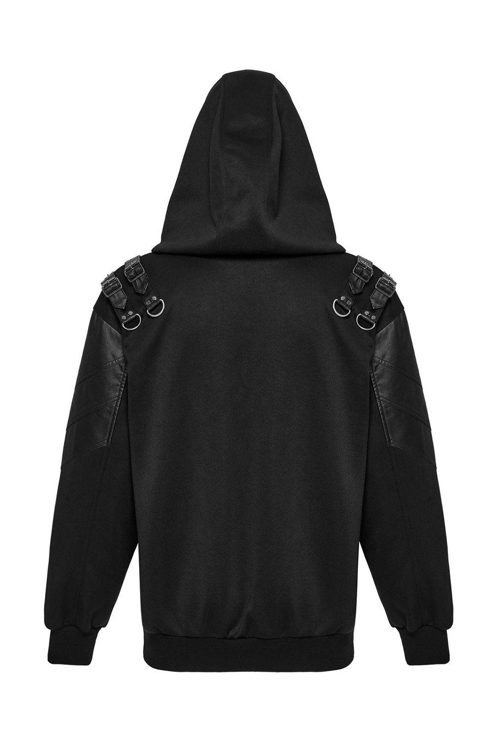 mens techwear black oversized hoodie