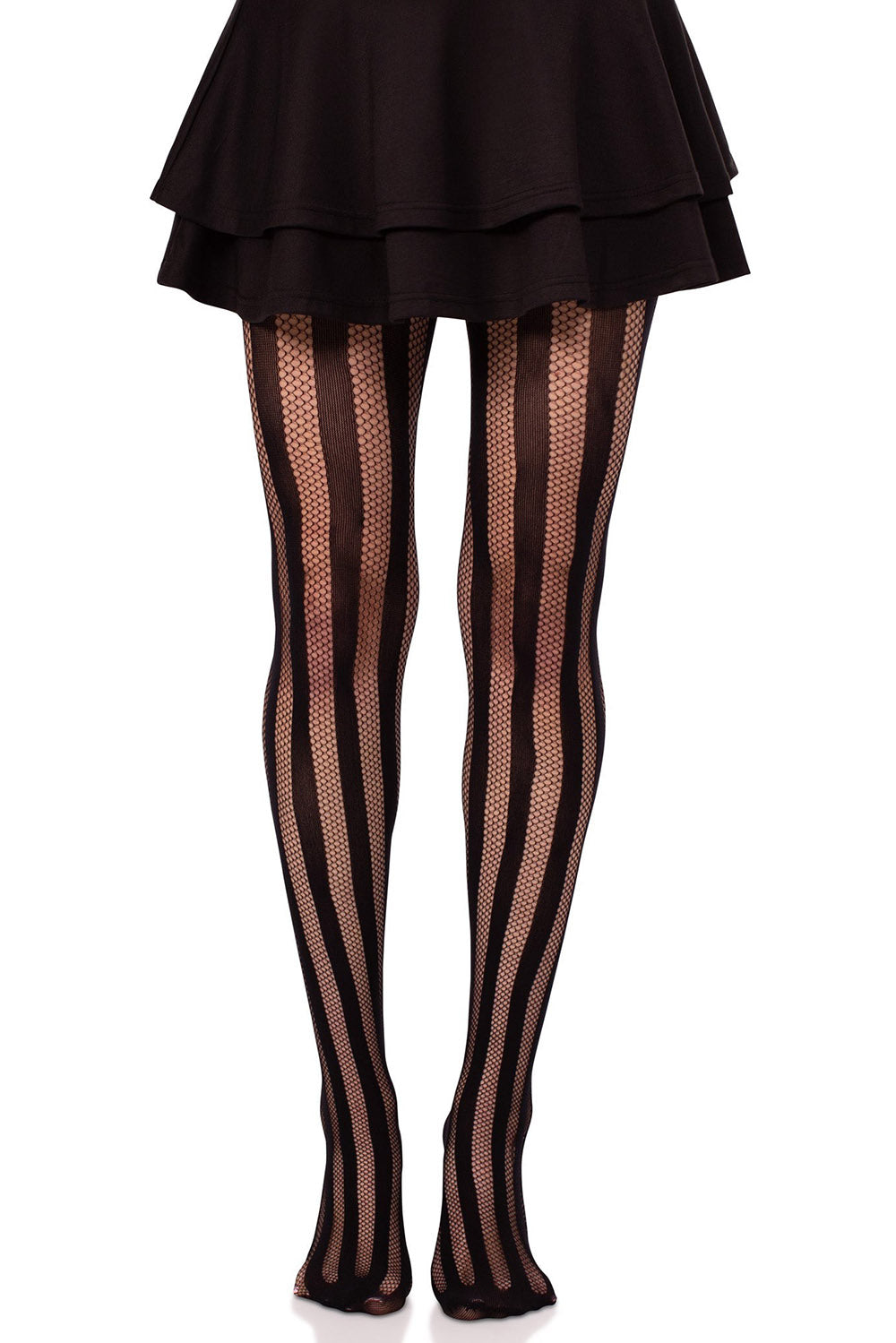 emo netted fishnet striped tights