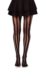 emo netted fishnet striped tights