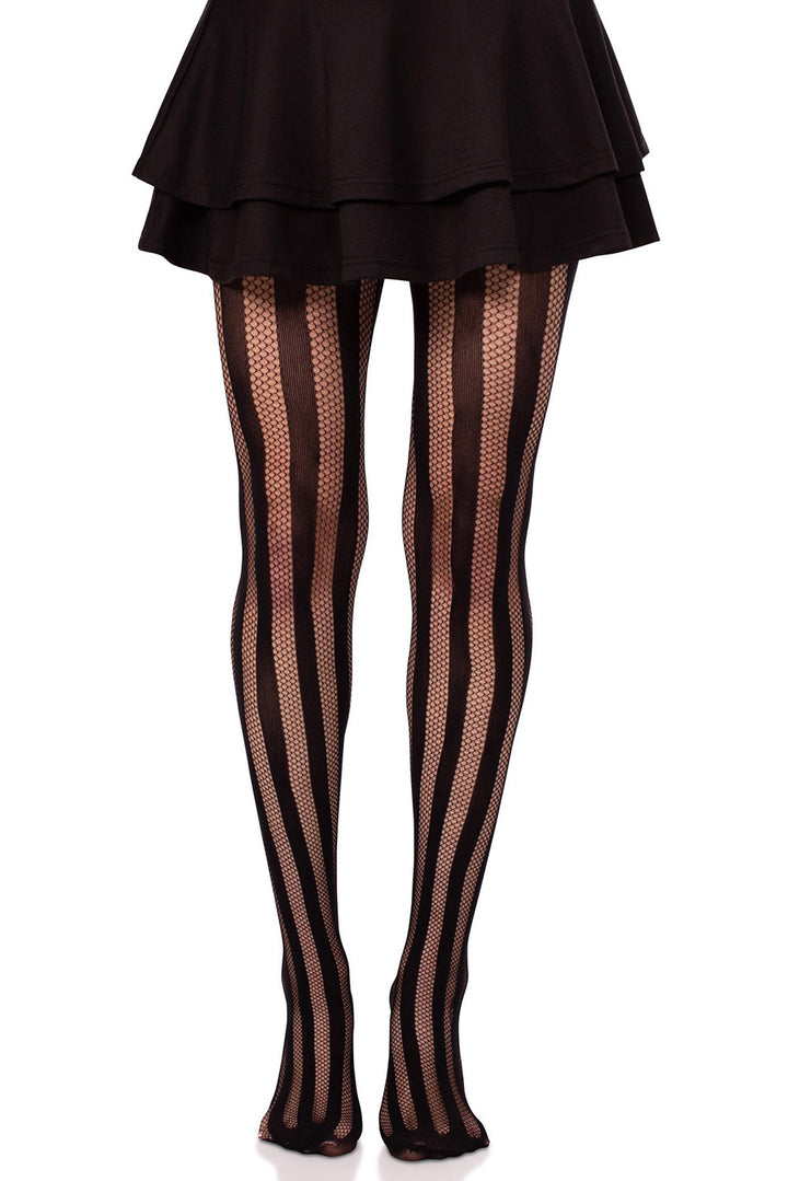 emo netted fishnet striped tights