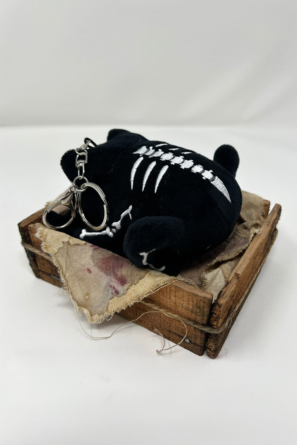 gothic skeleton toad frog plushie toy keychain
