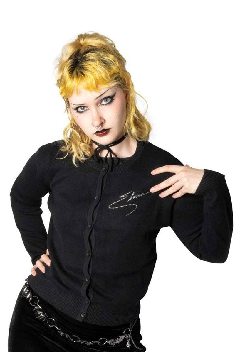 knitted sweater with elvira signature