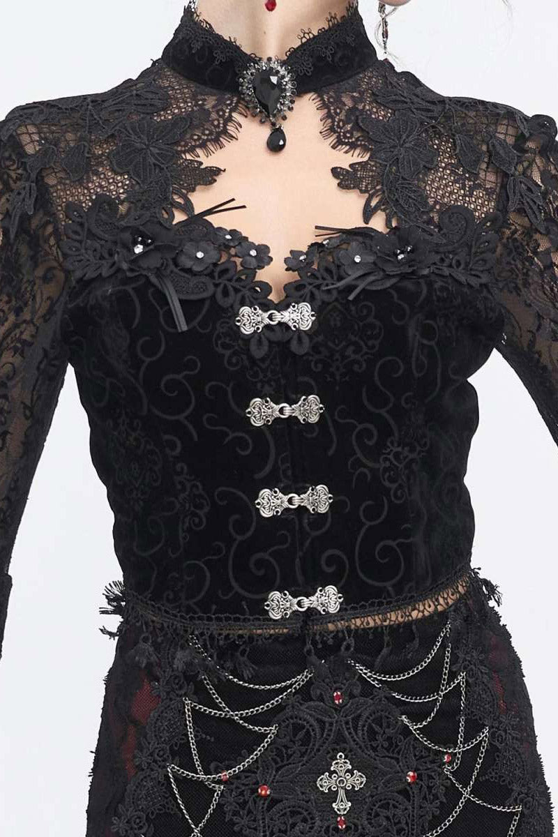 victorian goth crop top