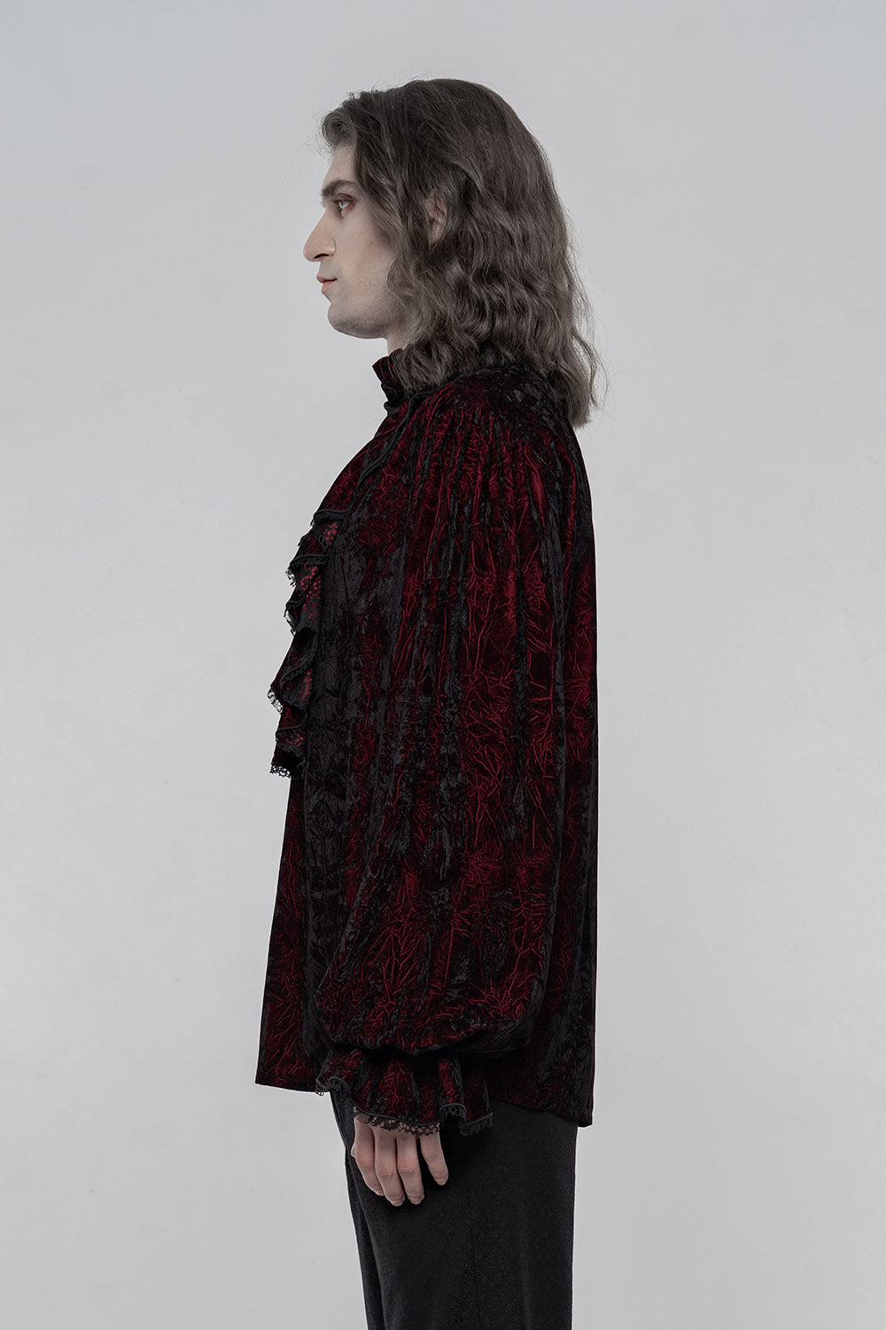 lace-up chest gothic shirt by punk rave