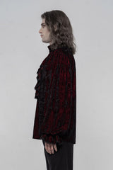lace-up chest gothic shirt by punk rave