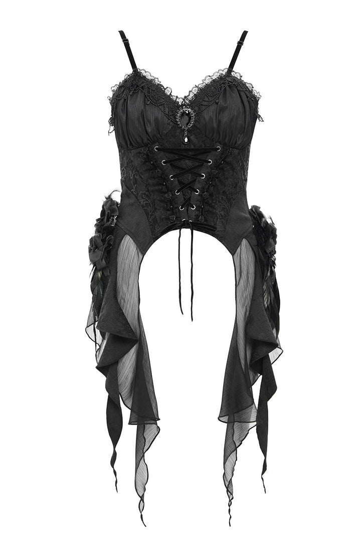 vampire goth top with side details