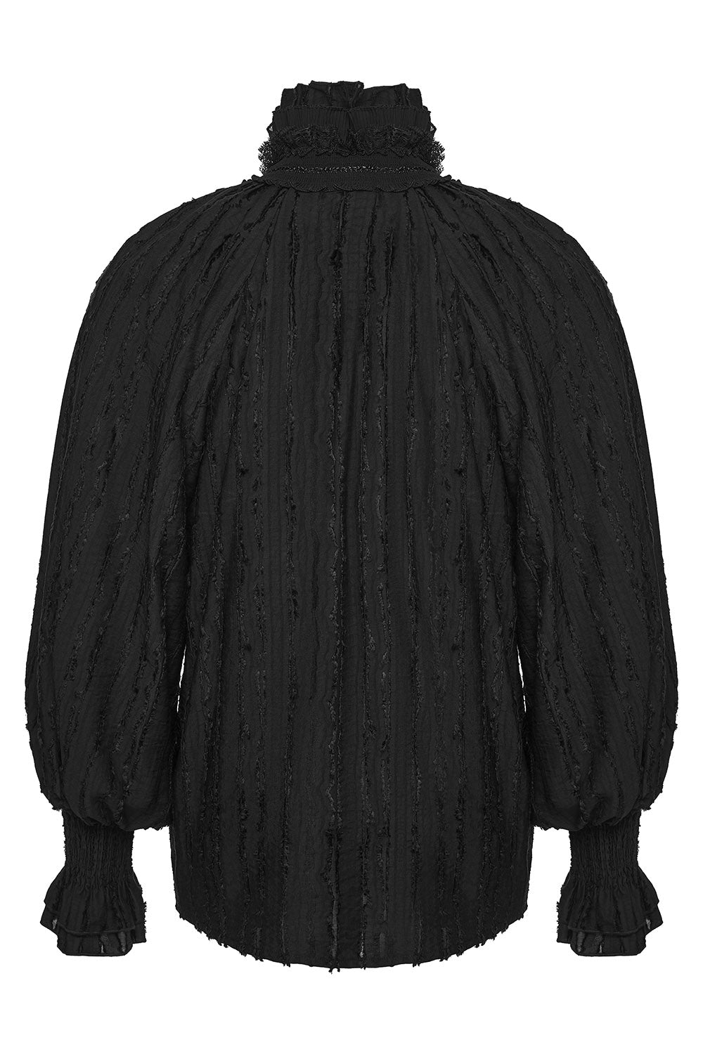 romantic goth black long sleeve victorian pirate shirt for men