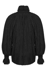 romantic goth black long sleeve victorian pirate shirt for men