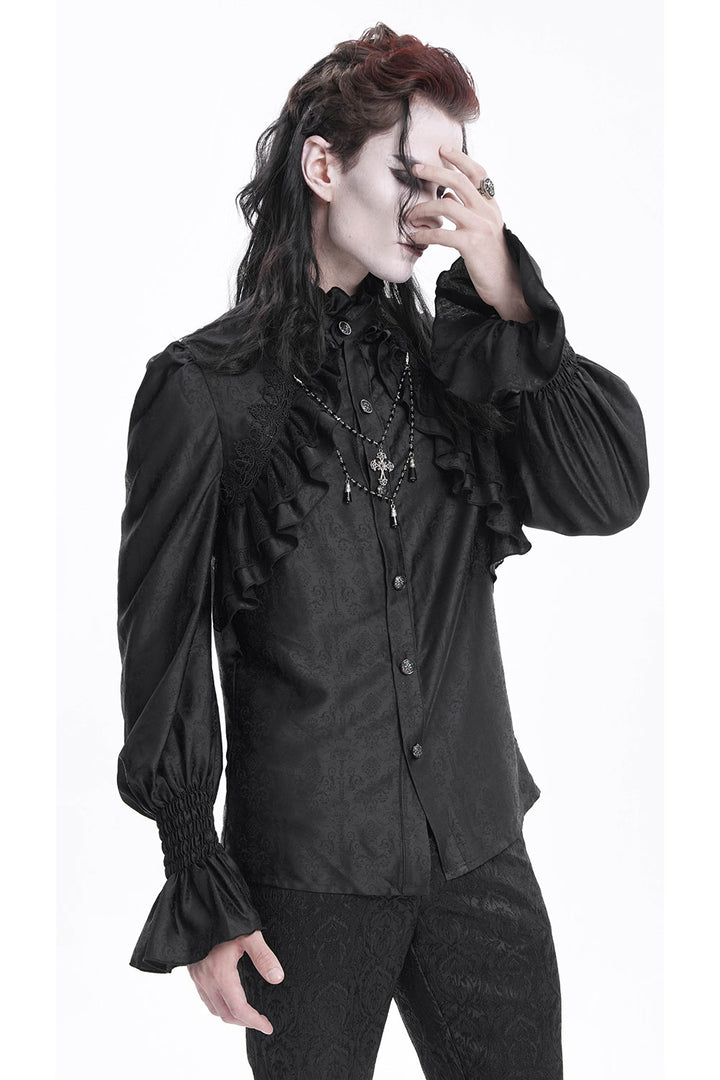 mens victorian goth long sleeve top