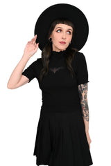 high collar turtleneck gothic blouse 