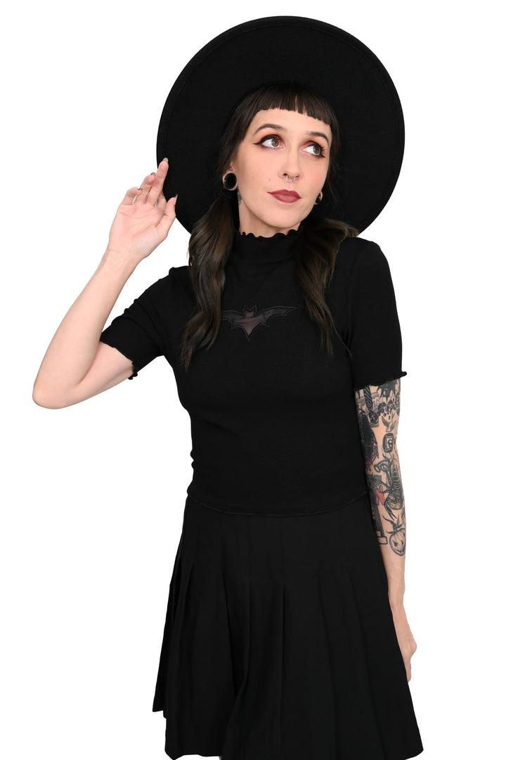 high collar turtleneck gothic blouse 