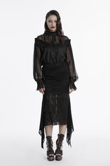 vampire gothic long sleeve blouse