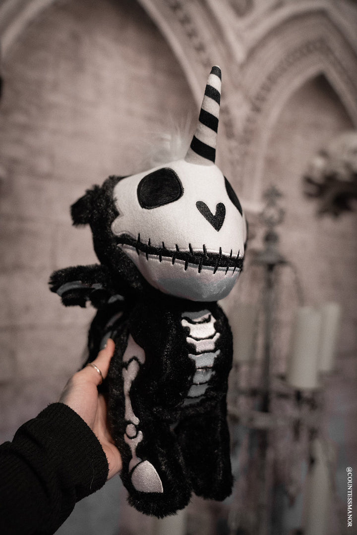 skeleton unicorn plush