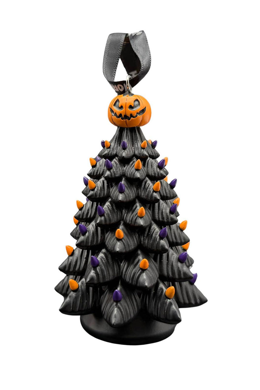black and orange xmas halloween tree ornament 