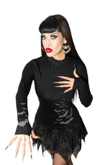 womens rockabilly bat top