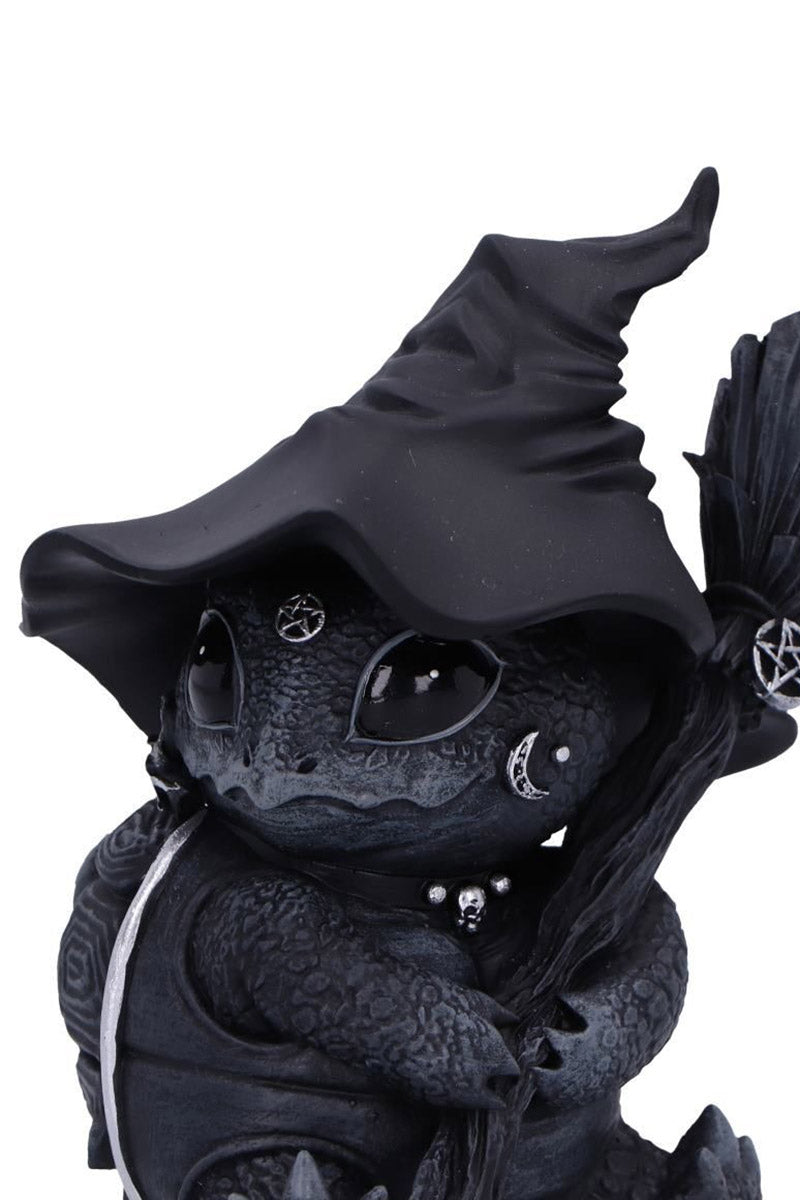 creepy cute witch turtle statue