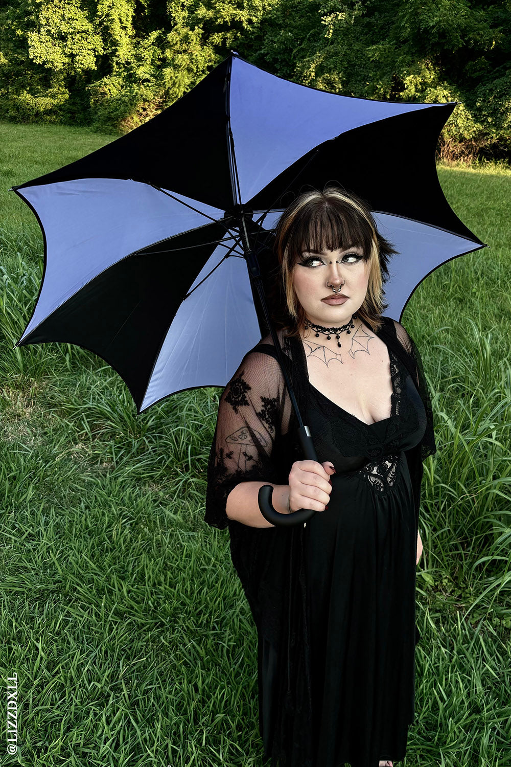 Funeral Procession Umbrella [BLACK/PURPLE]