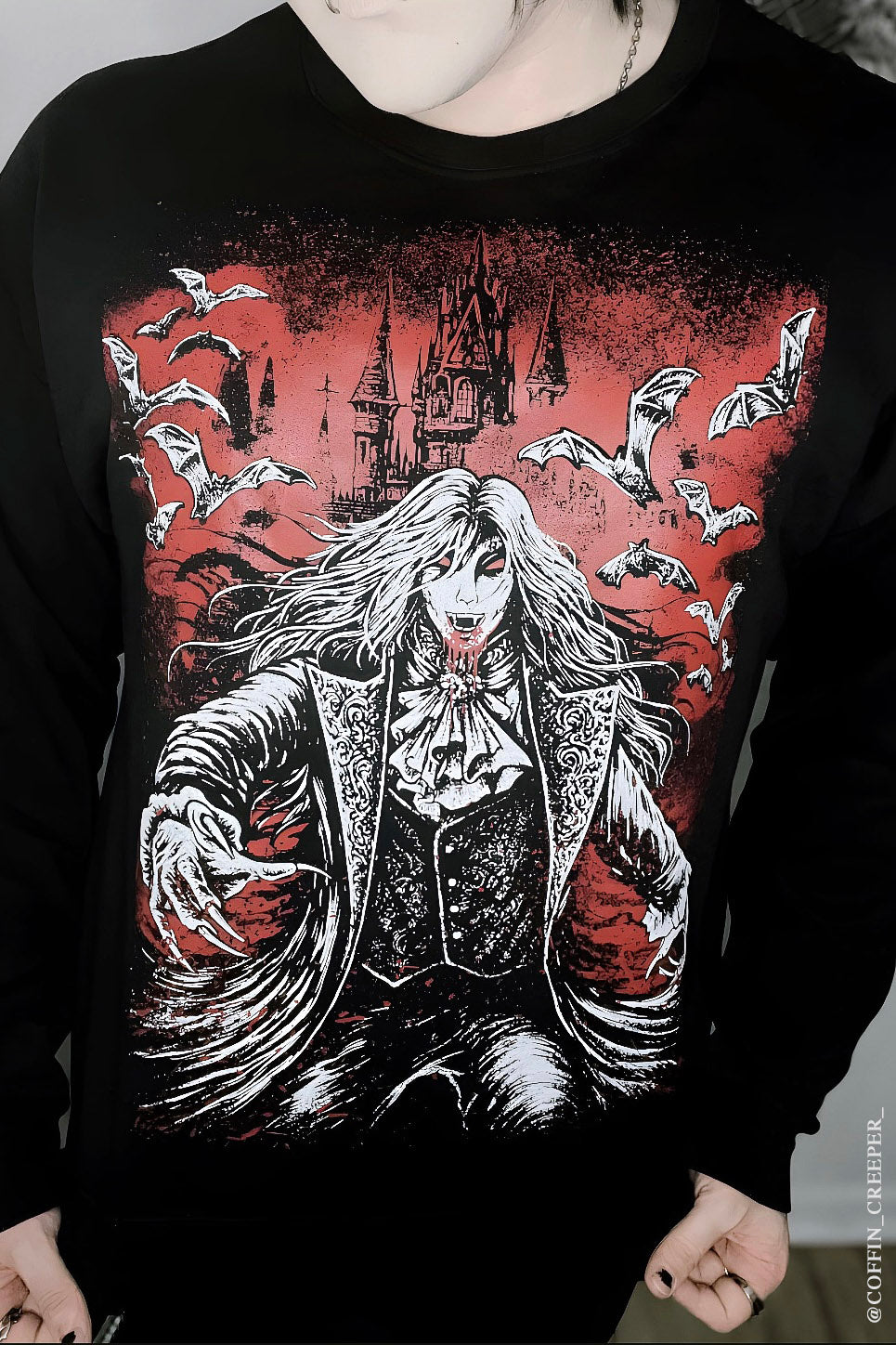 Victorian goth dracula sweatshirt 