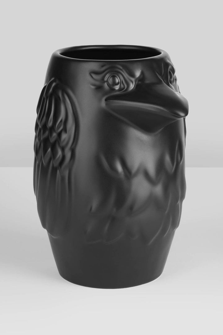 gothic crow bird vase for flowers