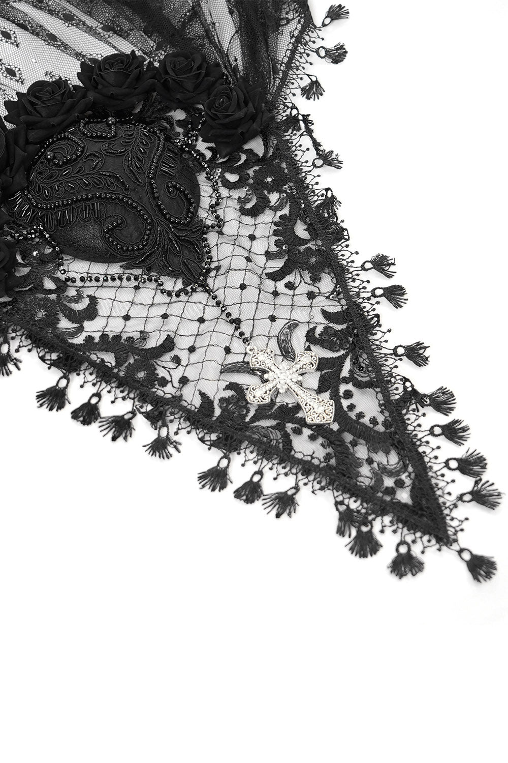 beautiful romantic goth wedding veil