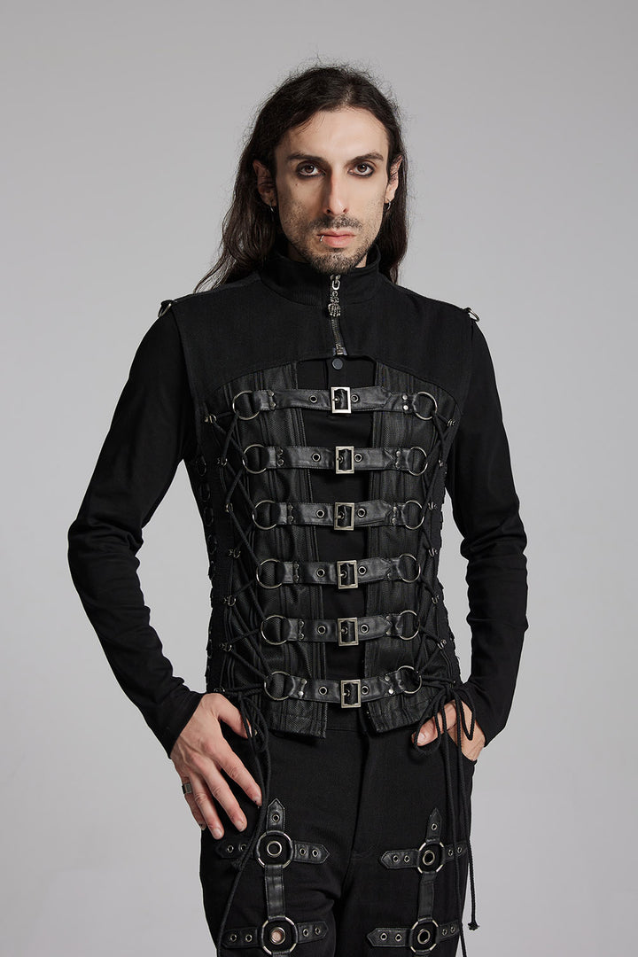 mens gothic oring vest