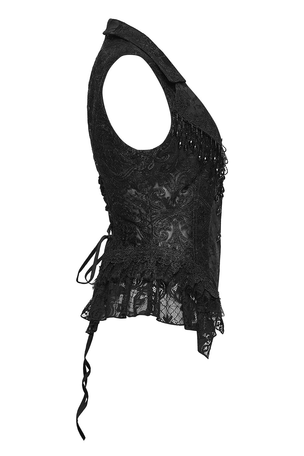 gorgeous womens vampire goth romantic beaded vest by punk rave