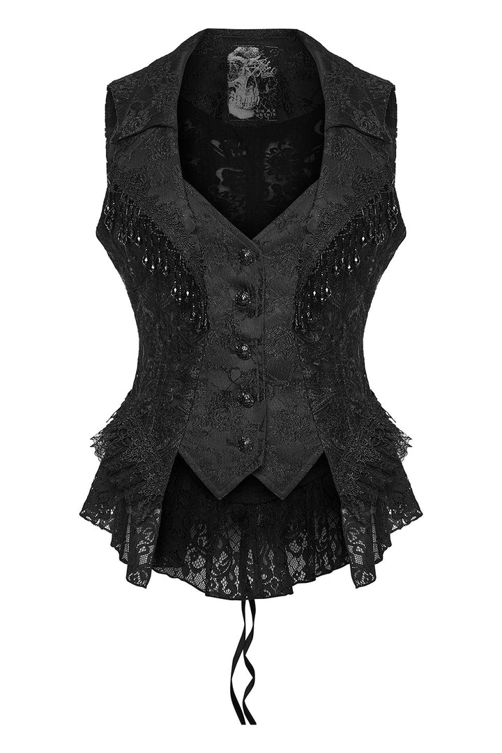 elegant romantic womens vampire goth romantic beaded vest