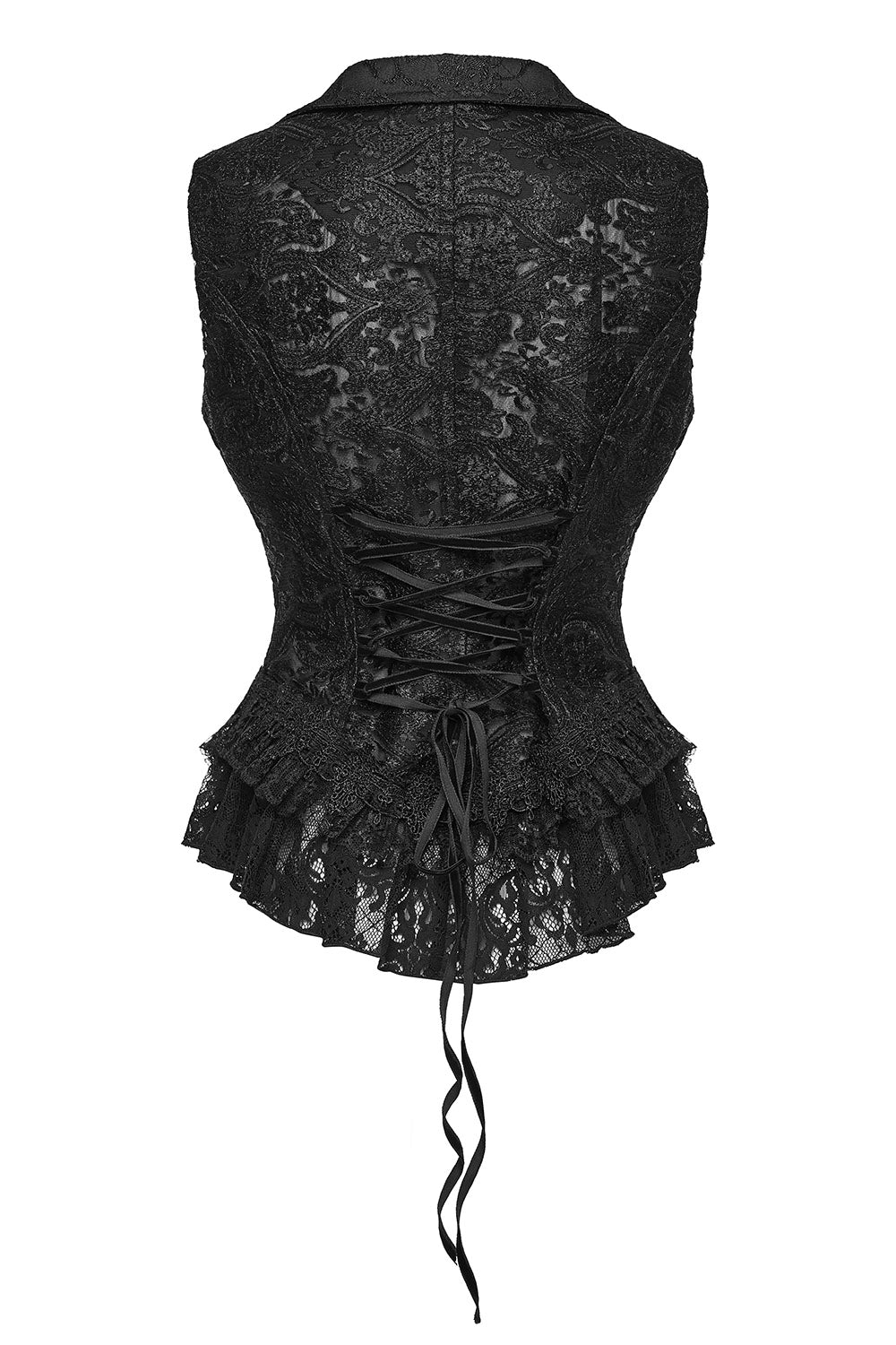 ruffle hem waistcoat
