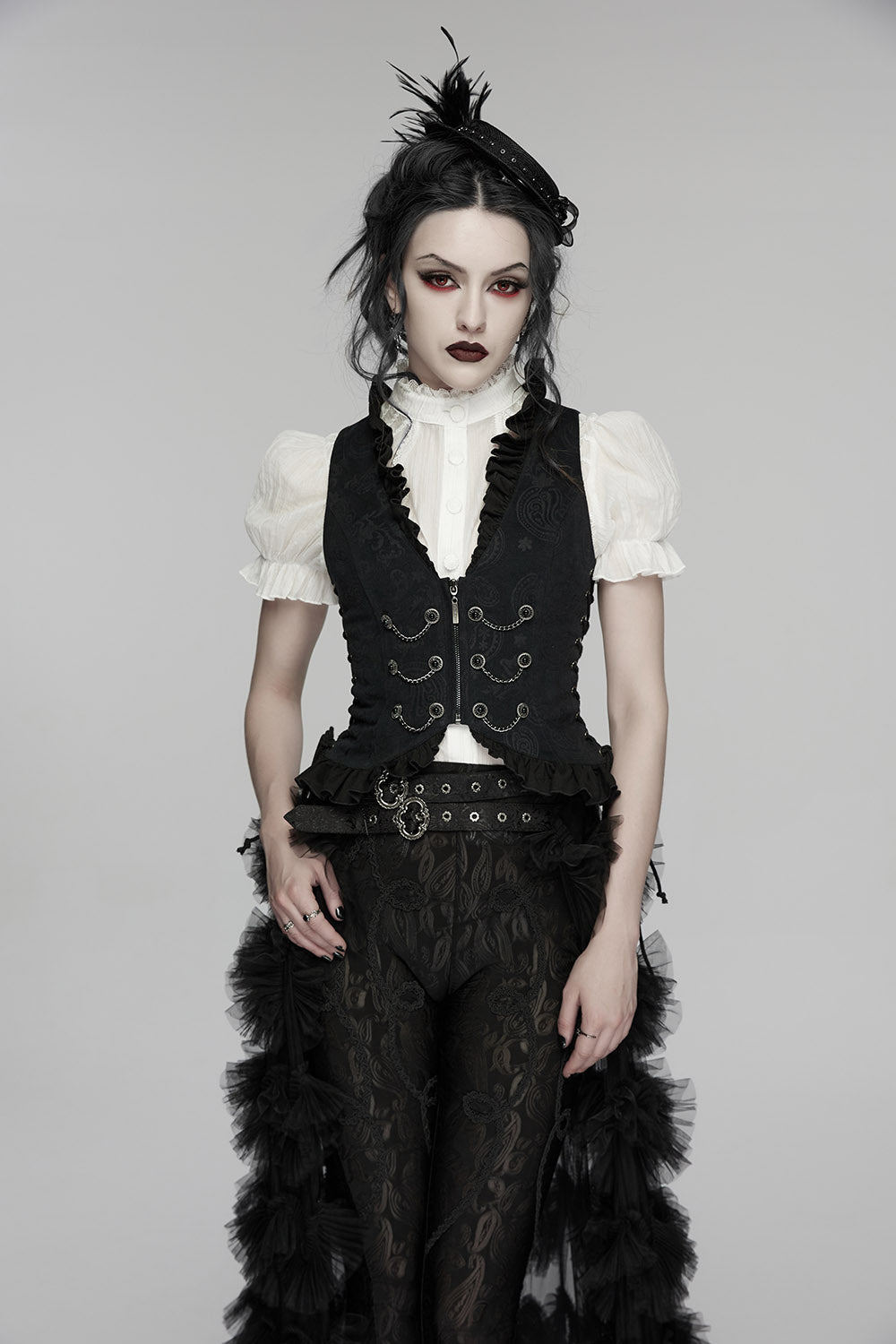 ruffled gothic waistcoat 