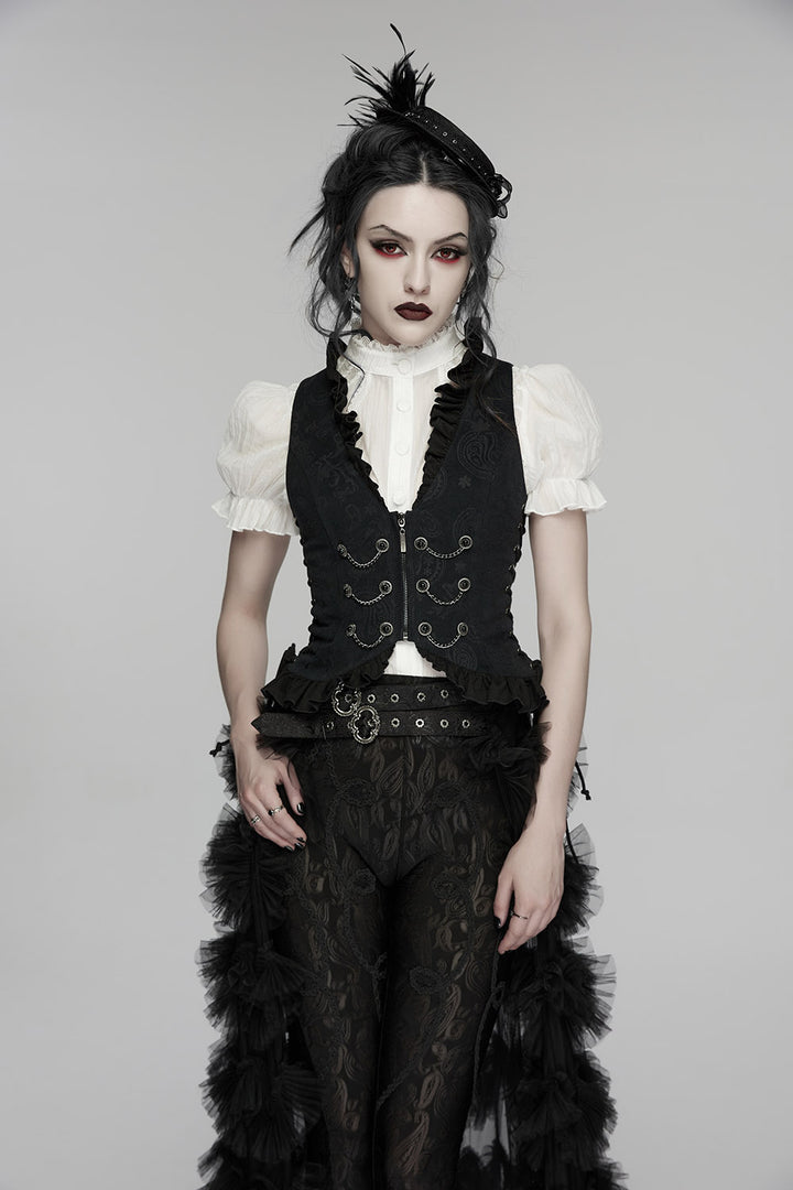 ruffled gothic waistcoat 