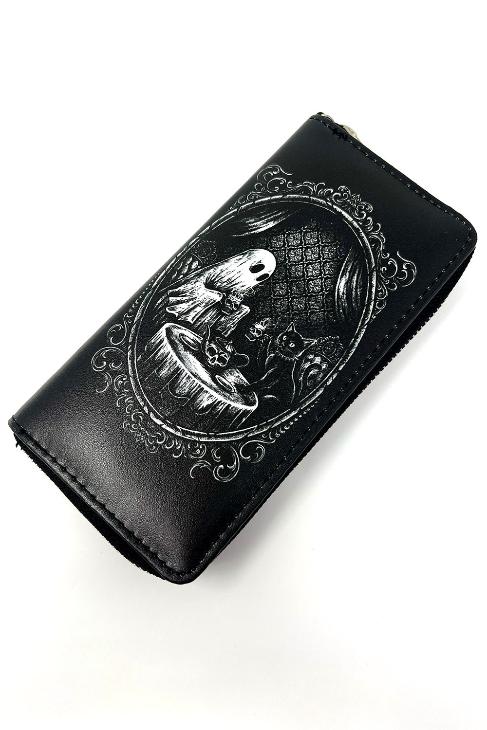 black cat and gothic ghost wallet