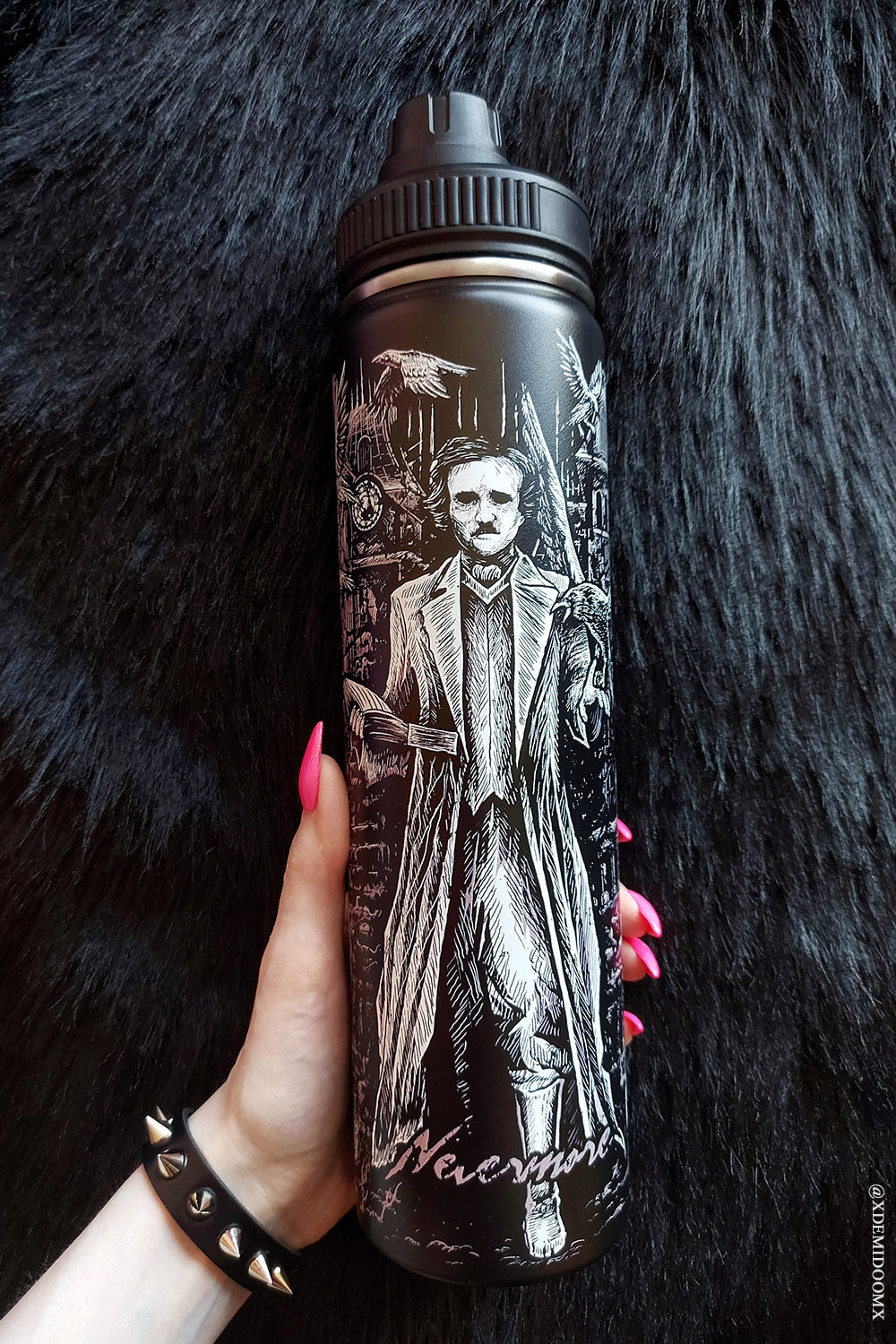 gothic literature water bottle