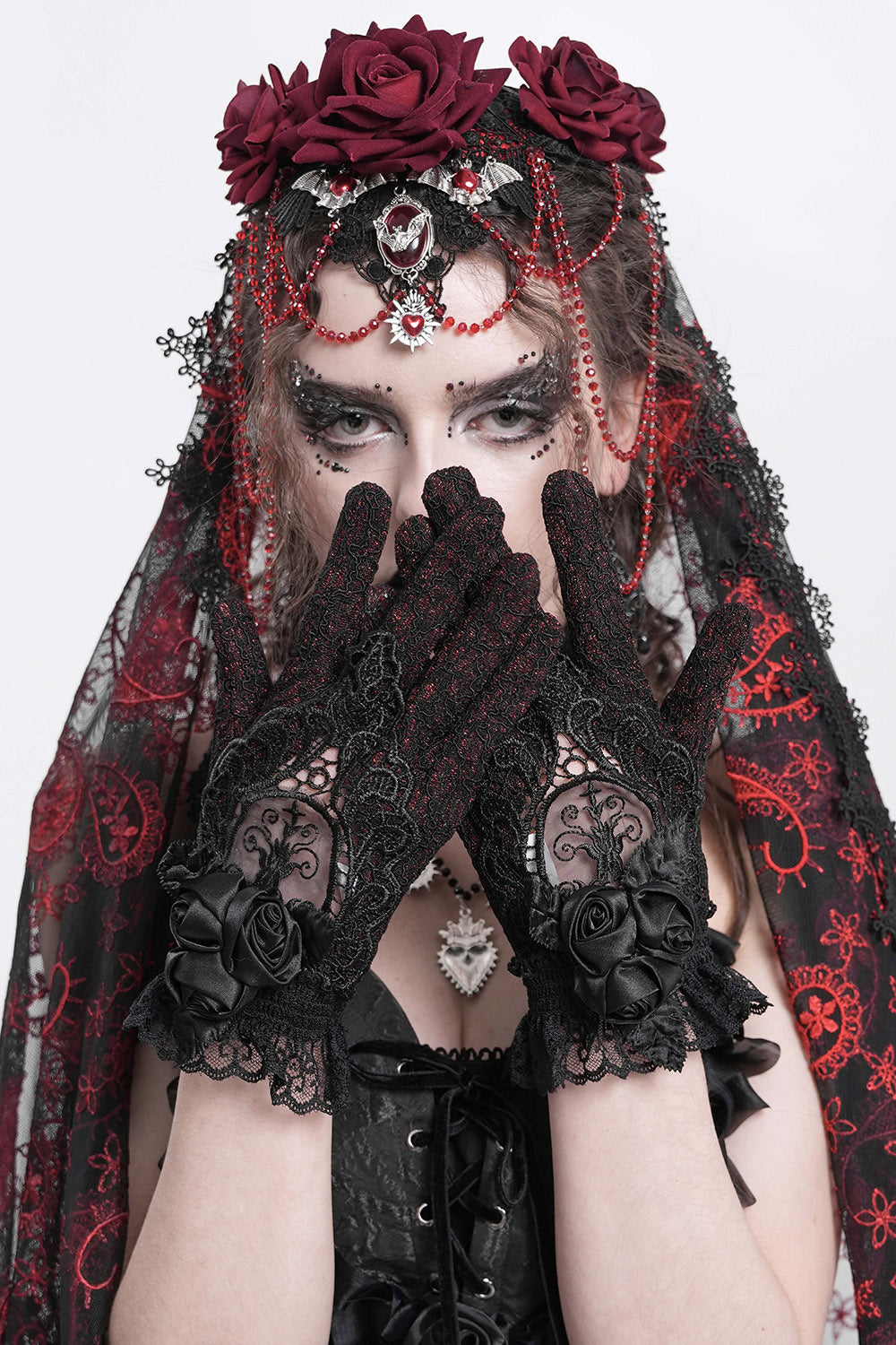 gothic tea party gloves