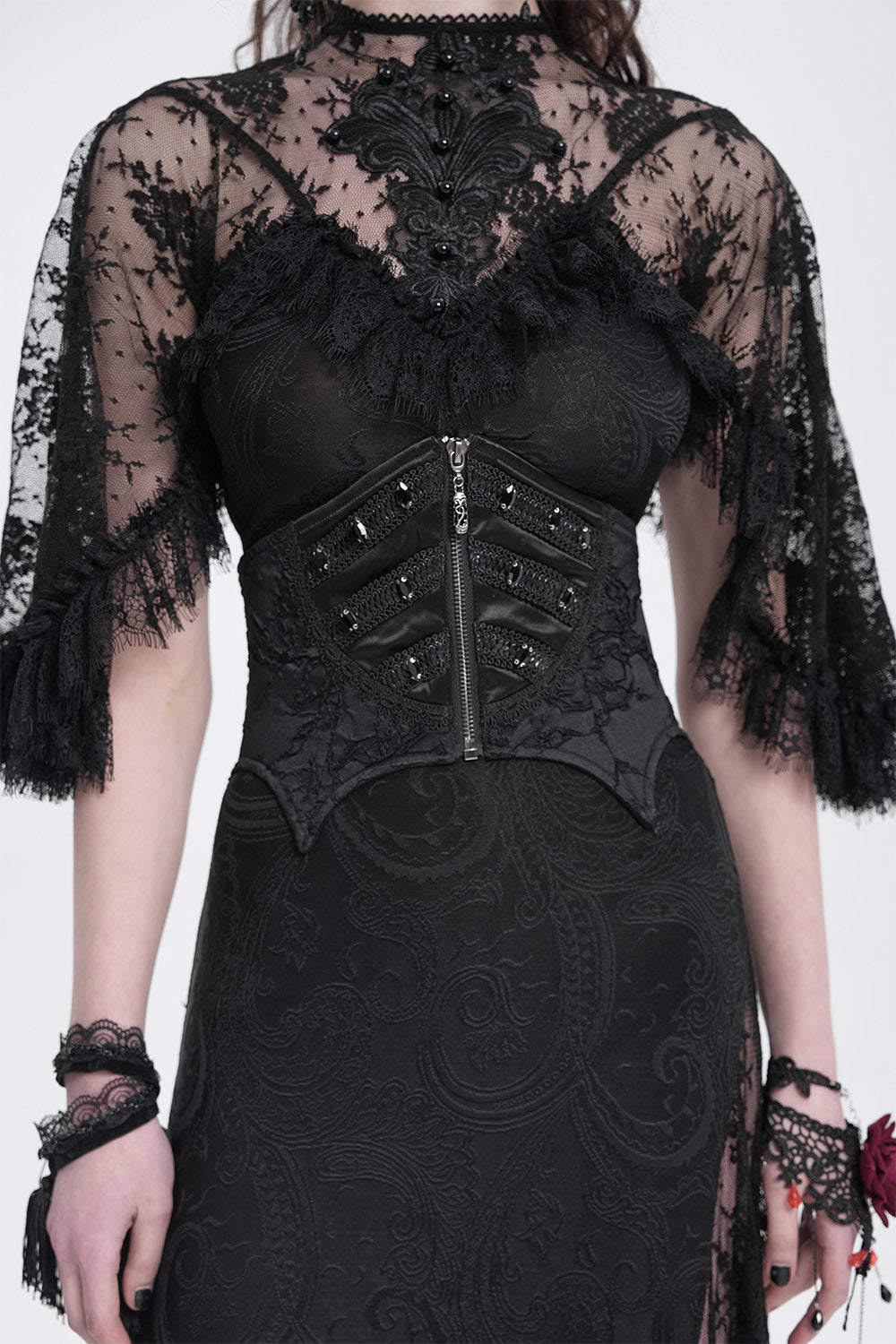 baroque black corset belt by devil fashion