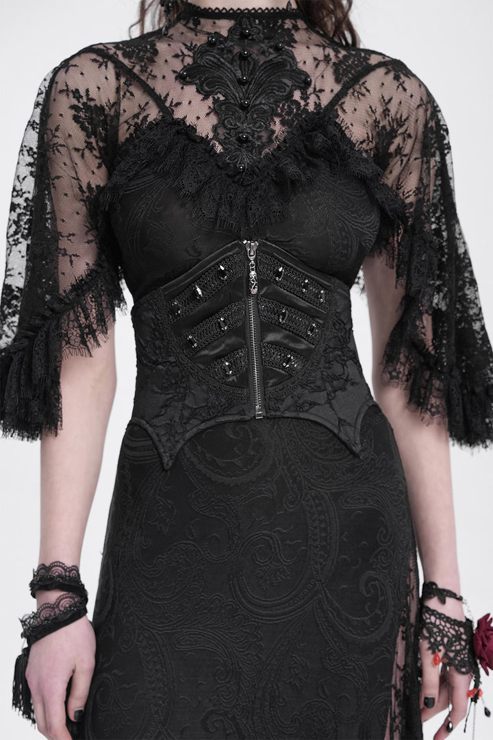 baroque black corset belt by devil fashion