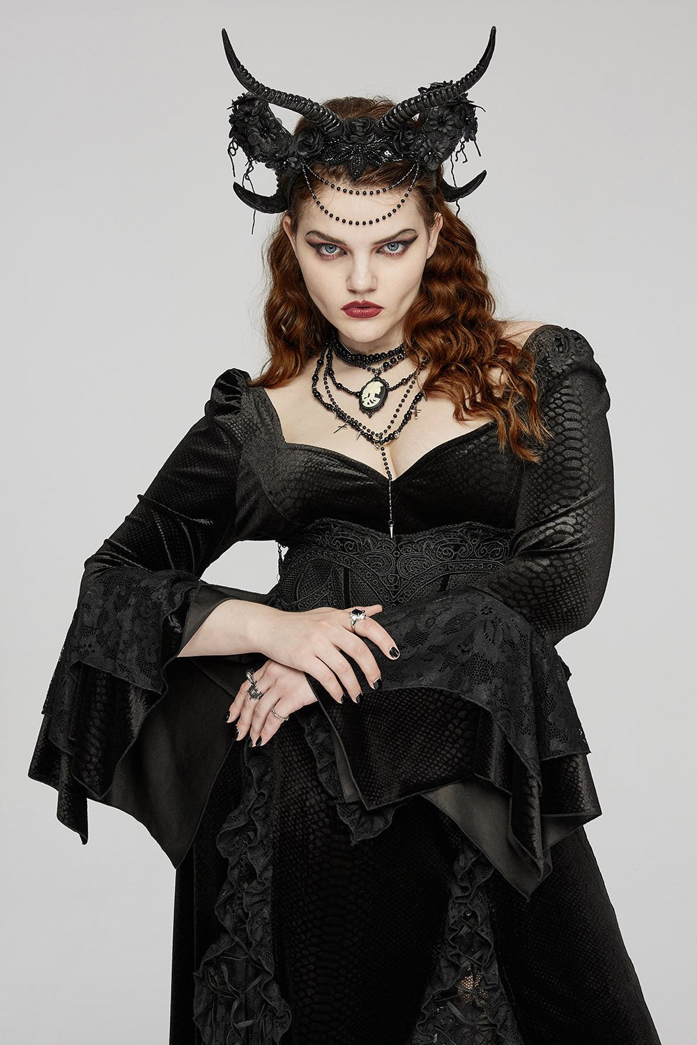 Gothic Witch Horned Antler Headband