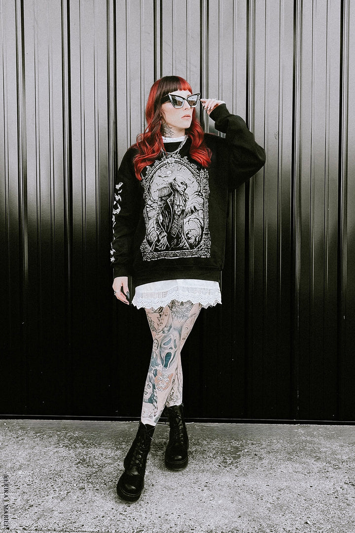 gothic vampire oversized hoodie