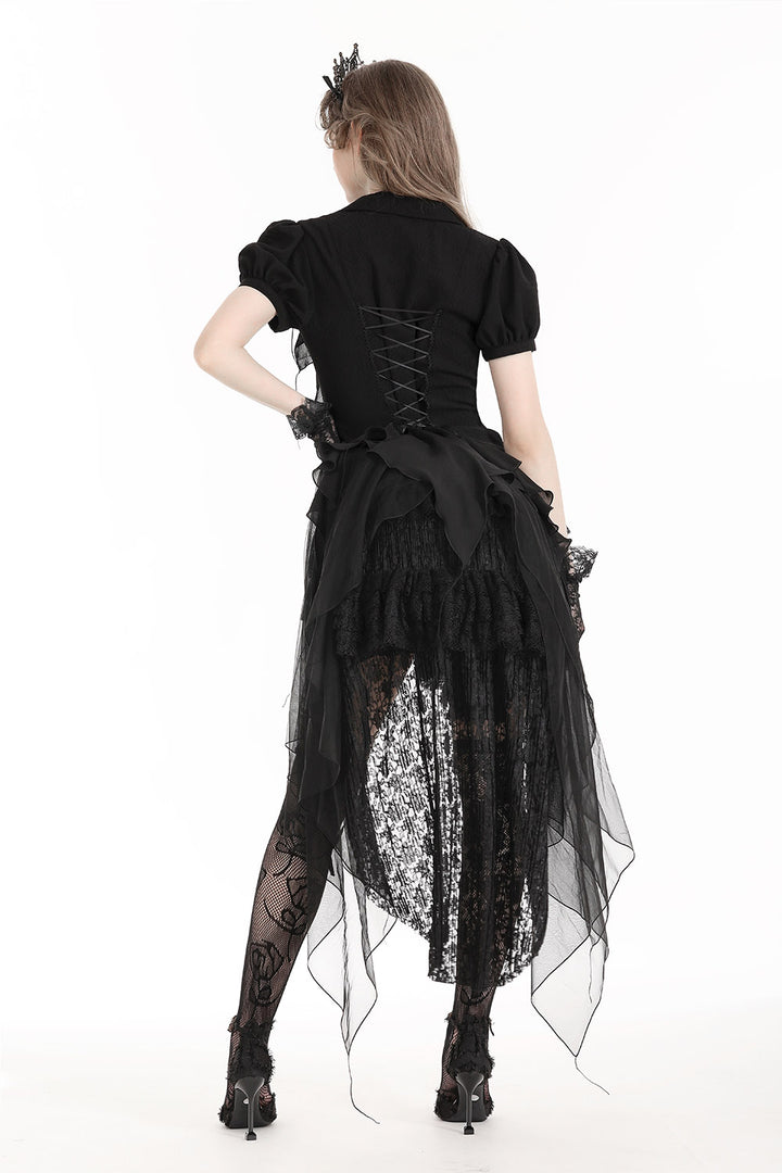 womens witchy black corset top