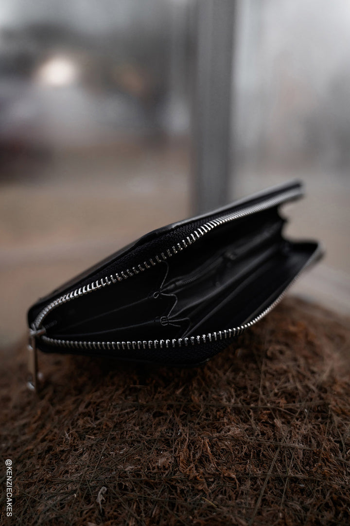 vegan leather long womens emo wallet