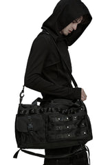 black punk shoulder bag by punk rave
