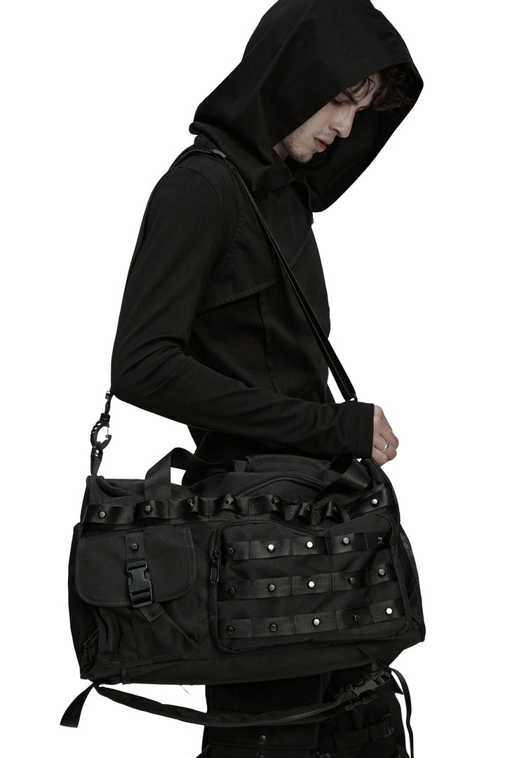 black punk shoulder bag by punk rave