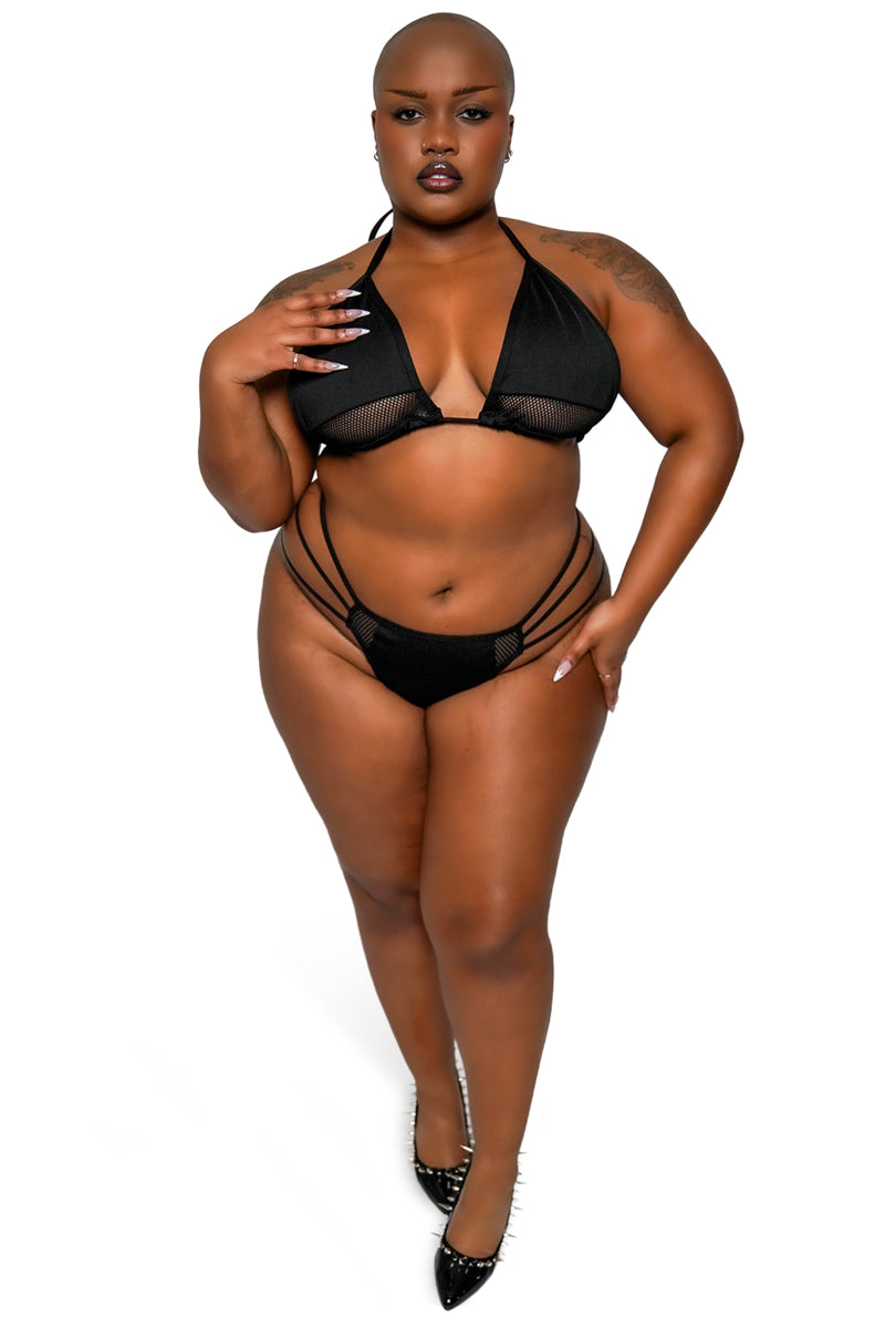 sexy goth fishnet bikini top by forest ink 